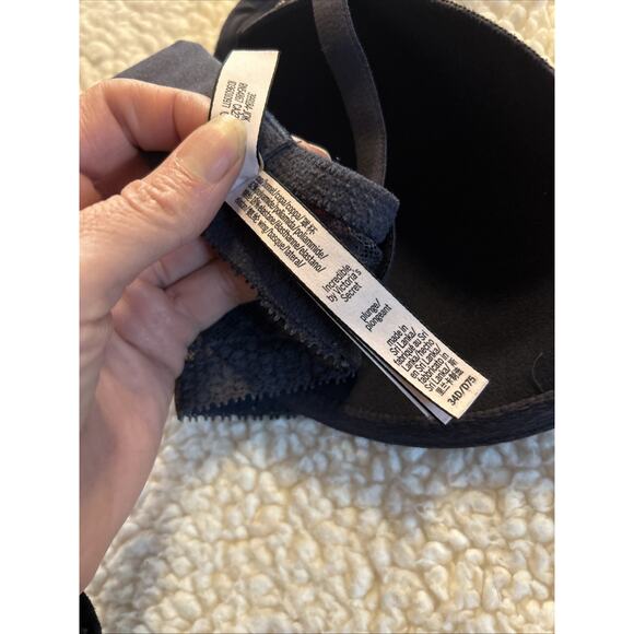 Victoria's Secret Bra Incredible Plunge Women's 34D Lavender Gray Lined - Picture 6 of 7